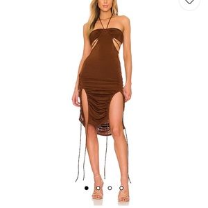 Midi Dress in Cocoa Brown